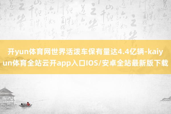 开yun体育网世界活泼车保有量达4.4亿辆-kaiyun体育全站云开app入口IOS/安卓全站最新版下载