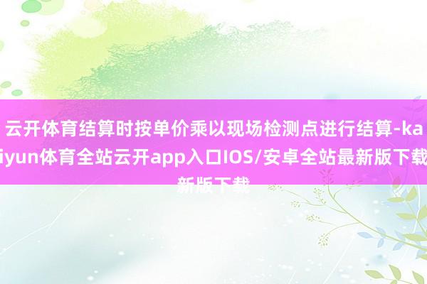 云开体育结算时按单价乘以现场检测点进行结算-kaiyun体育全站云开app入口IOS/安卓全站最新版下载